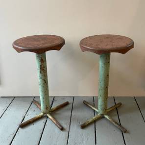 A Pair of Industrial Stools